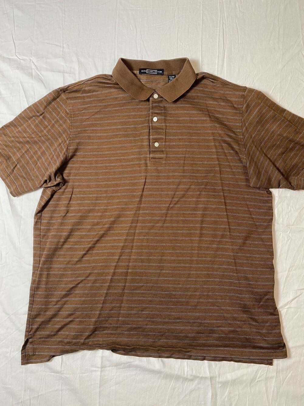 Carnoustie Men's Herringbone Stripe Golf Polo Shirt LawCon 2012 Size XXL (1093)